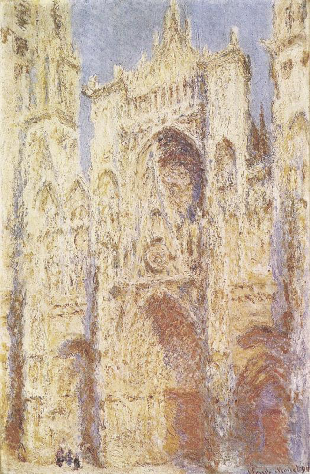 Rouen Cathedral, West Facade, Sunlight in Detail Claude Monet